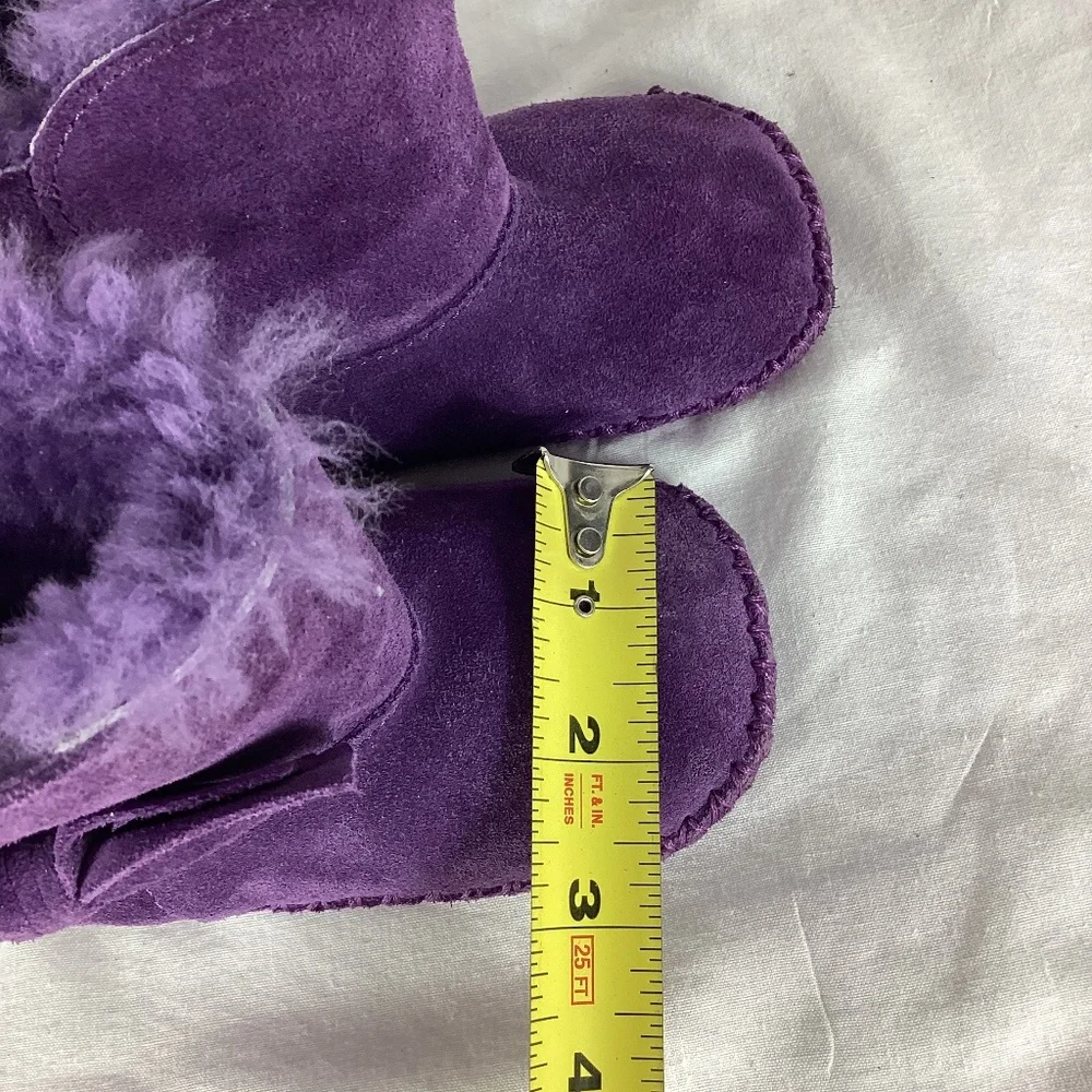 Ugg Suede Baby Toddler Hightop Boots Size 6 Faux Fur Purple